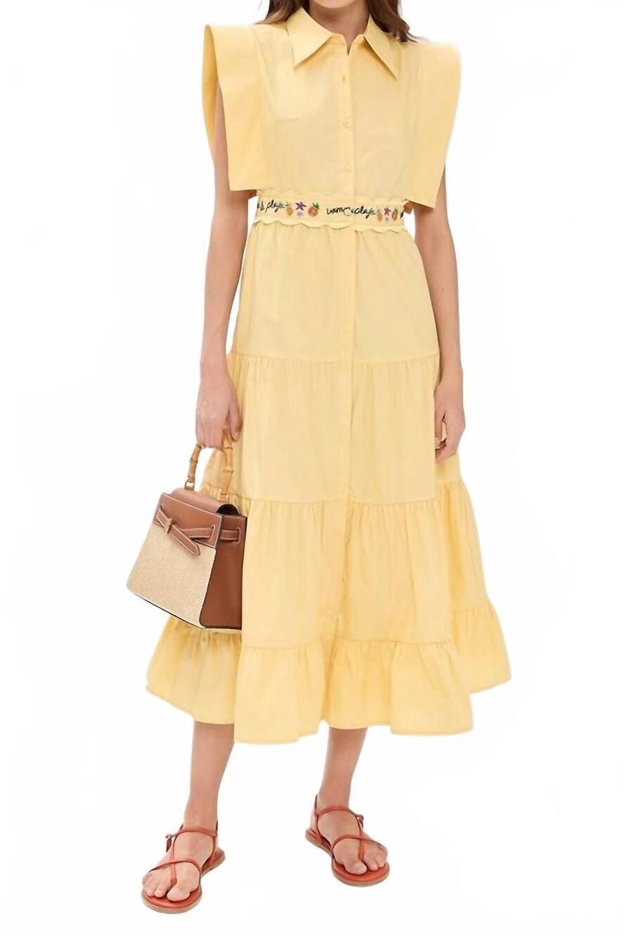 NEW CELIA B lucero dress in yellow
